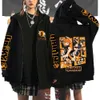 Herrtröjor tröjor kvinnor män anime hoodie haikyuu zip up jacka karasuno high school plus size sweatshirt harajuku unisex höst varm strtwear t240510