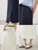 Jupes 2024 76% coton faldas mujer moda robe d'été longtemps pour les femmes coréennes de mode