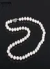 Chokers Shinygem Natural 79 мм Frahwater Pearl Chocker Рядом с круглыми белыми женщинами ожерелья классические свадебные украшения элегантное ожерелье7810232