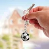 Party Favor Football KeyChain Club Player och Fan Souvenir Metal With Hand Gift Christmas Kitchen Handels Nisses