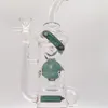 Pipe d'eau en verre en verre turcelaire 12 pouces en tête de gréement Bong Dab Recycler Neo Fab Slit Hub Bongs Smoke Pipes 14,4 mm Bol régulier portable entrepôt américain