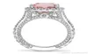 CHOUCONG Nuovo arrivo gioielli di lusso 925 cuscino in argento sterling a forma di zaffiro rosa anello della merda nuziale di diamanti per wome6975437