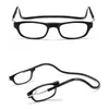 Nya Clic Reading Glasses Magnet Stone On Nose Fashion Reading Eyewear Hang Neck 3 Färger Billiga grossistglasögon Shop