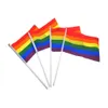 Flagpole 14X21cm Rainbow With Gay Flag Lesbian Homosexual Bisexual Pansexuality Transgender LGBT Pride 1010 pole