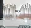 Adesivi per finestre Nome dell'azienda personalizzata Logo Windows Glass Film Porta Statica Cling Privacy per la sala conferenze dell'ufficio