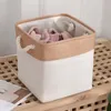 Living room basket storage laundry basket foldable linen storage basket with lining used for organizing bedroom toys 240510