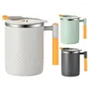 Bouteilles d'eau 450 ml tasse thermique taste tasse de café en acier inoxydable bouteille isolée avec poignée et couvercle pour le bureau de voyage École de fuite d'école