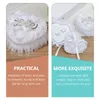 Jewelry Pouches Ring Box Pillow For Ceremony Bearer Pillows Wedding Lace Holder Decoration Case