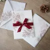Gift Wrap 196x138mm Rose Pattern European Stamping Envelope For Invitation Wedding Business High-grade Postcard Giftbox Pocket Packing