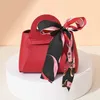 Gift Wrap Easter Eid Wedding Leather Bag Favorite Mini Box Handbag for Guests with Ribbon Packaging to Distribute Party GiftsQ240511