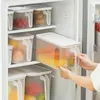 Storage Bottles Fridge Box With Handle Transparent Food Organizer Refrigerator Boxes Lid For Fruit Vegetable Kitchen