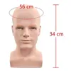 Mannequin Heads Maschio Mannequin Head Professional per la visualizzazione del supporto per il display per cuffie per le parrucche (blu opaco) Q240510