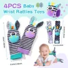 Baby Infant Wrist Rattle Socks Toys 012 Month Girl Boy Learning Toy Early Educational Development Cute Toddlers Sensory Gifts 240430