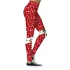 Yoga Outfits Christmas Snow Leggings Women Lady Casual Elasticity Skinny Printed Stretchy Pants Plus Size Fitness #YL10