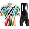 Fans tops TEES Road Cycling Sports Suit Summer Clothing 2024 Mens Jacket Uniform Jersey Professional Team MTB Pants Volledige set BIB Q240511