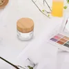 Aufbewahrung Flaschen Bambus Deckel Cream Flaschen Probe Gläser Make -up -Behälter mit Deckel kleiner Körperbutter Reise Feuchtigkeitscreme Gesicht