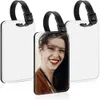 Blank White Lage Sublimation Neoprene Blanks Travel Tags With Strap Double Sides Suitcase Label Tag Heat Transfer DIY Name ID Card 4 X 2.75 Inch 0112