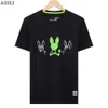 Designer Fashion Physcho Bunny Shirt Psyco BAD BAD BUNNY BUNNY Pyscho Bunny Physco Bunny Shirt Summer Mens Shirt con cannone a maniche corte T-shirt 142