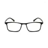 Lunettes de soleil Simple Black TR90 LICE DE LECTURE PRESBYOPIE Men Square Anti-Blue Light Eyewear Frames Farsight Eyeglass avec 0 à 4,0