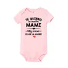 Rompers I Love You Mom Szczęśliwy Dzień Matki Baby romper hiszpański nadruk bodysuit nowonarodzony krótki rękawa kombinezon maluch maluch letnie ubrania T240509