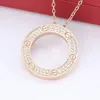 2024 Designer Liebesschraube Anhänger Halsketten Titanium Stahl Designer Buchstabe C Diamant Luxus Jewlery Geschenke Mädchen Gold Silber Rose Frauen Großhandel nicht Fade Jewelry B07