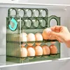 Lagringsflaskor 30 rutnät ägglåda flerskikts rackhållare kylskåp arrangör mat containrar fall dispenser kök arrangörer
