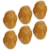 Decorative Flowers 6 Pcs Simulation Potato Props Small Vegetable Model Delicate Simulated Portable Resin