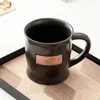 Mugs Creative Ceramic Copper Mug Office Cup Classic Black And White Water