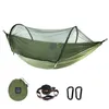 Single size 270*140cm Light Weight Portable Outdoor Camping Nylon Fabric Travel POP up Mosquito Net Hammock 240429