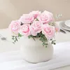 Fleurs décoratives 100 / 50pcs 7cm fausses roses en mousse artificielles têtes sans tige pour décorations de mariage arrangements floraux