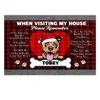 Carpets HX Custom Name Pitbull Doormats When Visiting My House Please Remember Printed Flannel Indoor Xmas Home Decor