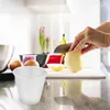 使い捨てカップストロー4pcs家庭用プリン型卵タルトベーキング型キッチンアクセサリー