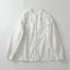 Frauen T -Shirts Mori Mädchen Baumwolle Frauen Hemd Langarm Stickerei Weiße Basis 2024 Frühlings Sommerpullover Modebluse Frauen