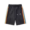 Designer PA Mens Shorts Color Couleur Solide Set Set Black Sports Pantal