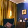 Gardin nordisk amerikansk europeisk lyx ren guld sammet blackout gardiner för vardagsrum sovrum hem dekoration vit tyll fönster