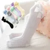 Kids Socks 0-4 year baby girl socks summer children knee high socks children bow tie cotton mesh socks baby thin soft pure cotton socks d240513