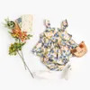 Zestawy odzieży Sanlutez Flower Baby Zestaw odzieży moda top bez rękawów+szorty urocze dzieci odzież2405
