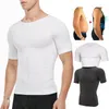 メンズボディシェイパーメンズコンプレッションシャツアンダーシャツスリミングタンクトップトレーニングベストABS腹部スリムシェイパー