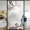 窓ステッカーカスタマイズされた中国の風景絵画フロストガラスバスルームアンチグレアステッカースパイと軽いブロッキングフィルム