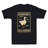 Men's T-Shirts Kawaii Anatomy of A Goose Graphic T Shirt Funny Duck Gaming Gamer Retro Men Women Tops Creative Gothic Male Ts Ropa Hombre T240510