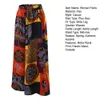 Spodnie damskie Capris etniczny styl szerokie nogi do damskiej nadruki kwiatowe spodnie retro luźne spodni pantnes de Mujer Y240509