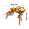 Decoratieve bloemen Exquisite Waterdrop Design herfst oranje bloem handheld kunstmatig boeket voor woningdecoratie en evenementen 667A