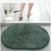 Badmatten hohe Dichte Chenille Badezimmer Matte Oval Form Flauschige Teppich Türmat für Toilettenduschenbadewaschbeckenboden Teppiche