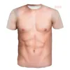 EST Muscular Man 3d Printed T Shirt Fashion Zabawne krótkie topy pullover męskie koszulka stree-odzież luźna mężczyzna 240513