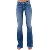 Jeans pour femmes bouton Femmes hauts hauts de poche élastique pantalon pantalon denim mince dames fashion stretch-piced