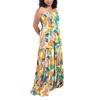 Casual Dresses Women Summer Strapless Long Floral Print Backless Pleated Plus Size Tube Top Loose Fit Aesthetic Maxi Dress