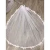 Bijoux de cheveux de mariage Veu de Noiva Lace Edge Vele de mariage court avec peigne blanc ivoire une couche Tulle Veille de mariée accessoires de mariage Mariage voile