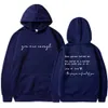 Men's Hoodies Sweatshirts Dear Person Behind Me Print Hooded Plus Size Hoodie Women Sweatshirts Harajuku Long Slve Girl Strtwear Loose Casual Pullover T240510