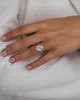 Bröllopsringar Jovovasmile Moissanite Ring True 18K Rose Gold 4.5 karat 8x12mm ovala smycken kvinnors engagemang Förslag Romantisk Q240511