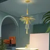 Modern LED -hanglamp voor eetkamer Iron Art Design Home Decor Hanging Lamp Zwart/Gouden Noordse plek LED -verlichtingsarmatuur